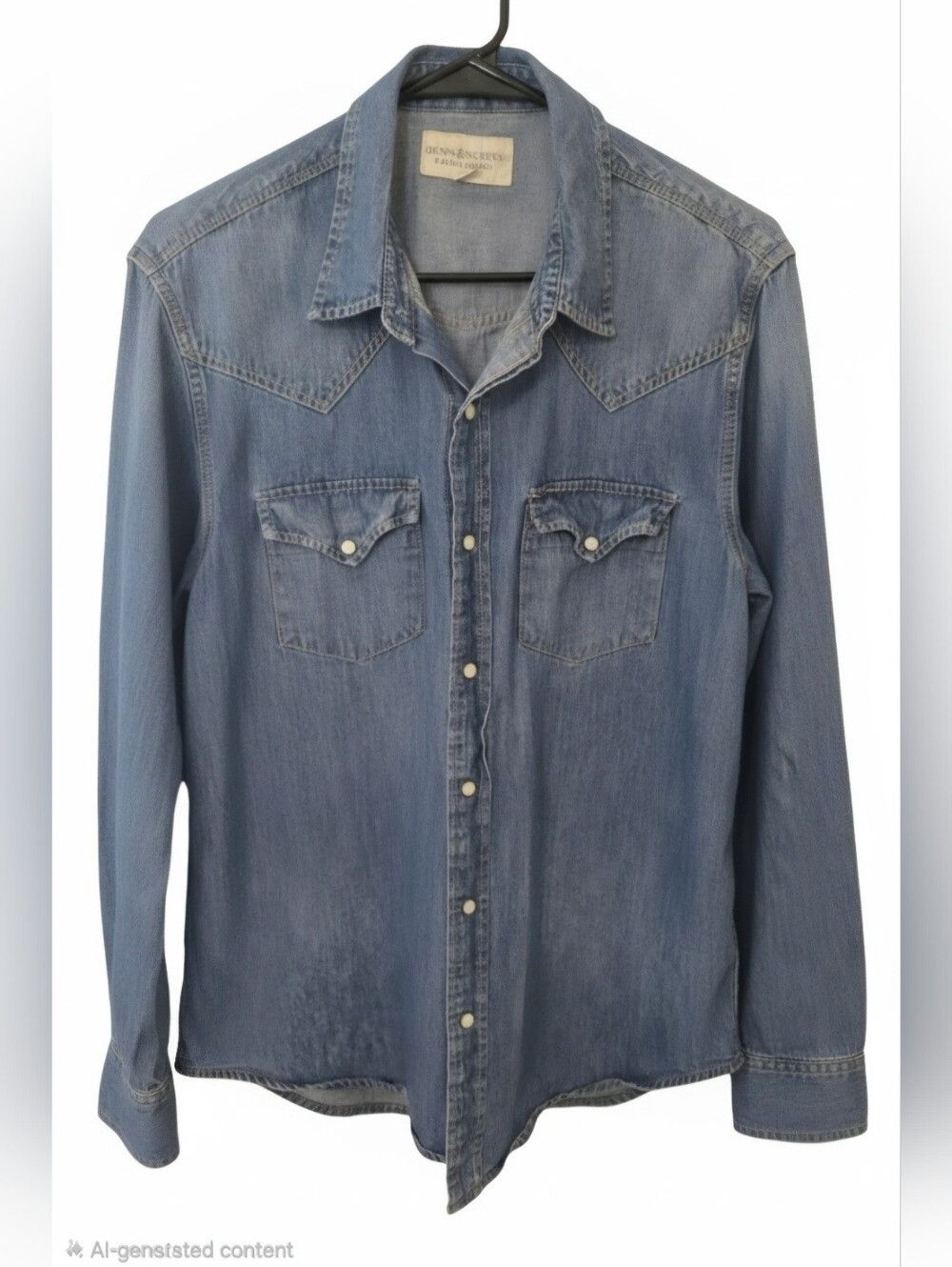 Ralph Lauren Modern Vintage Denim Long Sleeve Shirt Blue XL